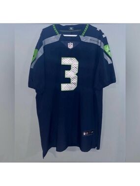 Seattle Seahawks #3 Russell Wilson Nike NFL OnField Authentic Football Jersey 56